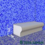 мебель для хамама, скамейка в хамама, размеры скамейки для хамама из пенополистирола, скамья цена, скамья для хамам купить