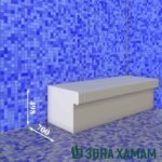 мебель для хамама, скамейка в хамама, размеры скамейки для хамама из пенополистирола, скамья цена, скамья для хамам купить