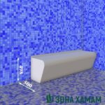 мебель для хамама, скамейка в хамама, размеры скамейки для хамама из пенополистирола, скамья цена, скамья для хамам купить