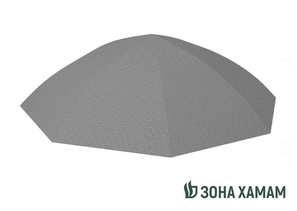 купол полусфера, купол хамам, хамам потолок, потолок в хамаме, купол для хамама